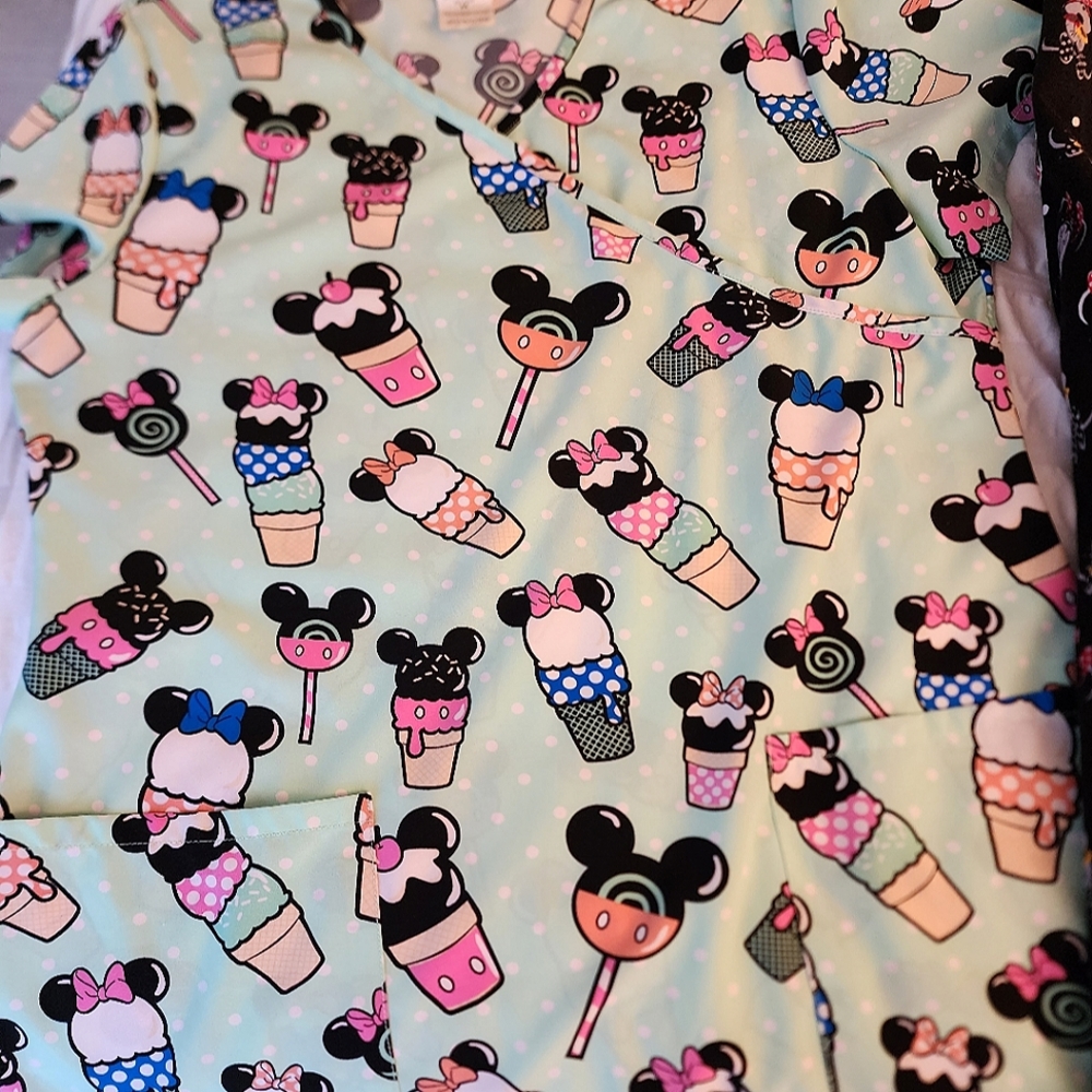 Disney, scrub tops